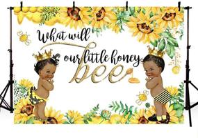 img 4 attached to 🌻 MEHOFOTO 7x5ft Gender Reveal Party Decorations Backdrop Sunflower Honey Bee Boy or Girl Baby Shower Photography Background Banner for Dessert Table Supplies