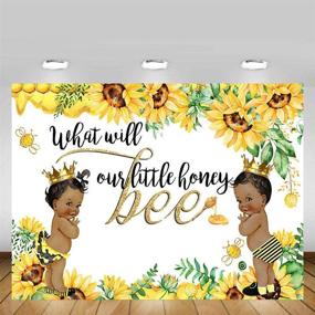 img 3 attached to 🌻 MEHOFOTO 7x5ft Gender Reveal Party Decorations Backdrop Sunflower Honey Bee Boy or Girl Baby Shower Photography Background Banner for Dessert Table Supplies