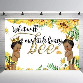 img 1 attached to 🌻 MEHOFOTO 7x5ft Gender Reveal Party Decorations Backdrop Sunflower Honey Bee Boy or Girl Baby Shower Photography Background Banner for Dessert Table Supplies