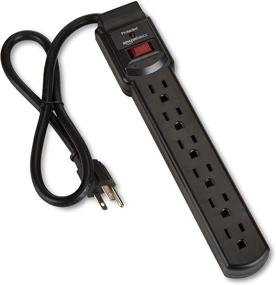 img 3 attached to ⚡️ Pack of 2, Amazon Basics 6-Outlet Power Strip Surge Protector, 2 Foot Length, 200 Joule, Black