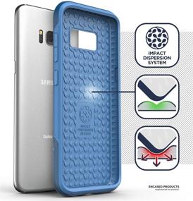 img 2 attached to Blue Galaxy S8 Tough Belt Case - Rugged Cover with Holster Clip, Encased (Rebel Series) Dual Layer Protective (Hard Cases + Soft TPU Lining) Impact Armor for Samsung S8: Enhanced SEO