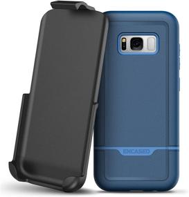 img 3 attached to Blue Galaxy S8 Tough Belt Case - Rugged Cover with Holster Clip, Encased (Rebel Series) Dual Layer Protective (Hard Cases + Soft TPU Lining) Impact Armor for Samsung S8: Enhanced SEO