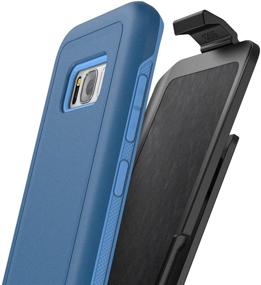 img 4 attached to Blue Galaxy S8 Tough Belt Case - Rugged Cover with Holster Clip, Encased (Rebel Series) Dual Layer Protective (Hard Cases + Soft TPU Lining) Impact Armor for Samsung S8: Enhanced SEO