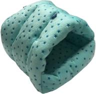 🐹 cozy hanging cage cave bed for hamsters, guinea pigs, rats, and chinchillas - warm, small animals retreat (medium size, star-blue) logo