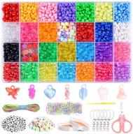 vicovi 5700+pcs rainbow pony beads kit for diy jewelry making includes 26 colorful kandi beads (9mm) letter & color beads, star & heart beads with assorted rubber bands, elastic string, and satin silk cord logo