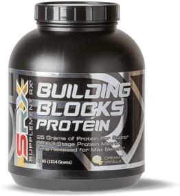 img 3 attached to Supplement Rx (SRX) Building Blocks Protein Creamy Vanilla 4 lbs - Whey Protein for Weight Loss, Gluten Free Shake Powder
