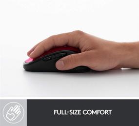 img 3 attached to 🖱️ Logitech M510 Wireless Computer Mouse – Red | Comfortable Shape | USB Unifying Receiver | Back/Forward Buttons | Side-to-Side Scrolling