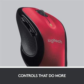 img 1 attached to 🖱️ Logitech M510 Wireless Computer Mouse – Red | Comfortable Shape | USB Unifying Receiver | Back/Forward Buttons | Side-to-Side Scrolling