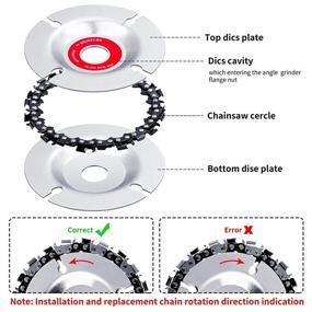 img 1 attached to Aodaer 4-Piece Wood Carving Disc Set: Tungsten Grinding Wheel, Chain Disc, 22 🪵 Teeth Chain, Wood Polishing & Shaping Disc - Perfect for Wood Cut, Polishing, and Shaping