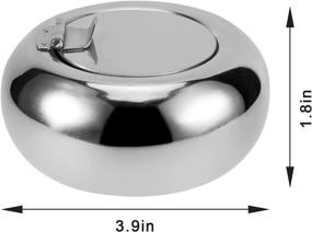 img 3 attached to MALENOO Пепельницы Сигареты Ветрозащитная нержавеющая сталь