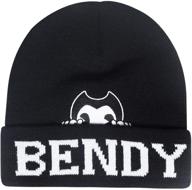 🎩 bendy and the ink machine beanie - stylish black and white bendy hat logo