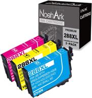 noahark 3 packs 288xl remanufactured ink cartridges replacement for epson 288 xl t288xl - expression home xp-430 xp-440 xp-330 xp-340 xp-434 xp-446 printer (cyan, magenta, yellow) logo