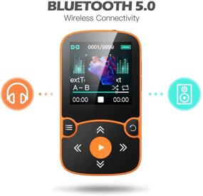 img 2 attached to AGPTEK Bluetooth 5.0 MP3 Player with Clip | 32GB Storage | FM Radio | Voice Recorder | Supports up to 128GB TF Card | Sport Running