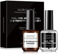 💅 professional morovan nail primer and dehydrator for acrylic nails - fast air dry, no burn formula for superior protein bonding and increased x-strength. ideal for acrylic powder application logo