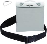 🎒 dry pack nylon belt pack: lightweight and durable organizer - white / grey (6 x 5 x 3/4) логотип