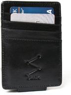 exquisite italian leather wallet: magnetic money holder for effortless style and convenience logo