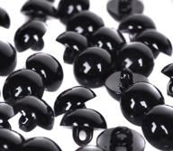 👀 50 pairs of 10mm solid black plastic safety eyes for bear, doll, puppet, plush animal, craft: enhance safety & versatility! logo