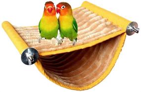 img 4 attached to 🐦 Pet Parrot Budgie Parakeet Cockatiel Conure Cockatoo African Grey Amazon Lovebird Finch Canary Hamster Rat Gerbils Chinchilla Guinea Pig Cage Perch: Bird Nest Hanging Hammock Bed Toy