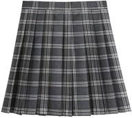 👗 dlynmoo plaid skirt for women - plus size, high waisted, pleated a-line school girl style logo