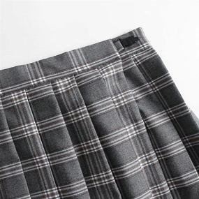 img 1 attached to 👗 Dlynmoo Plaid Skirt for Women - Plus Size, High Waisted, Pleated A-line School Girl Style