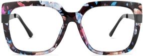 img 3 attached to Zeelool Oversized Eyeglasses Anti Reflective ZOP02129 01