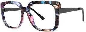 img 4 attached to Zeelool Oversized Eyeglasses Anti Reflective ZOP02129 01