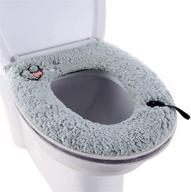 🚽 plush washable toilet seat cover pads mat - shyly warm, thicken with handle and zipper logo