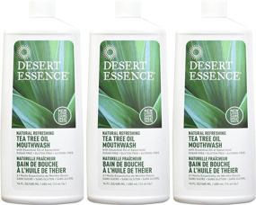 img 2 attached to 🌿 Desert Essence Mouthwash, Tea Tree, Refill, 16 FZ (Pack of 3): Superior Oral Care Solution