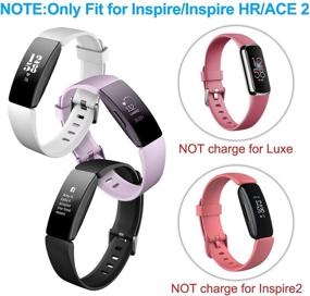 img 1 attached to Кабель зарядки Fitbit Inspire HR (2 шт.) - Заменяемый USB-кабель для зарядки Fitbit Inspire/Inspire HR/Ace 2 Smartwatch (3.3фт/0.5фт)