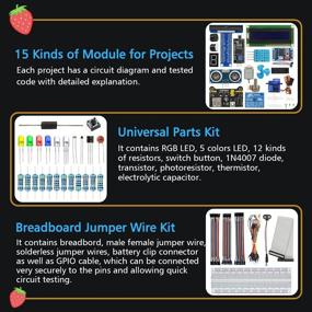 img 3 attached to WayinTop Basic Starter Kit for Raspberry Pi 4 B+/3 B+, Electronic Starter Kit with Detailed E-Book, Support C, Python Java, Learning Electronics and Programming for Raspberry Pi Beginners