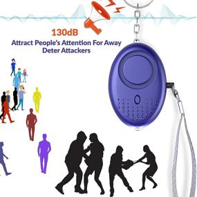 img 2 attached to 🔊 Agitech Sound Personal Alarm Siren - 130dB Emergency Self Defense Keychain - Women, Kids, Elderly Protection in Gold