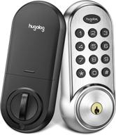 🔒 hugolog deadbolt lock electronic with keypad, keyless entry door lock featuring motorized auto-locking and easy installation, high-security material for metal home & office logo