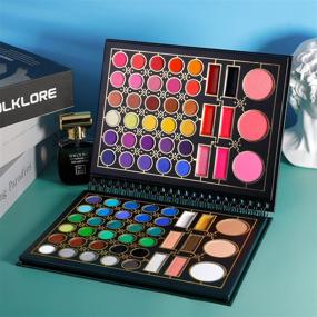 img 4 attached to 🎨 DE'LANCI Natural Fusion Eyeshadow Palette with 78 Colors - All-in-One Makeup Palette Kit for Eyes, Face, and Lips, Including Eye Shadows, Bronzer, Lipstick, Blusher, Concealer, and Highlight Powder - Matte and Shimmer Shades