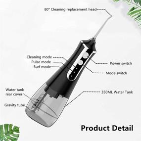 img 2 attached to 💦 Vecigan Water Flosser: Portable Teeth Irrigator for Superior Dental Care, 3 Modes, 350ml Tank
