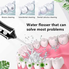 img 3 attached to 💦 Vecigan Water Flosser: Portable Teeth Irrigator for Superior Dental Care, 3 Modes, 350ml Tank