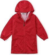 🧥 phorecys girls/boys waterproof hooded rain jacket: lightweight windbreaker coat логотип