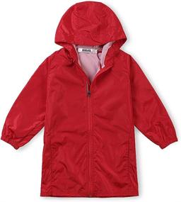 img 4 attached to 🧥 Phorecys Girls/Boys Waterproof Hooded Rain Jacket: Lightweight Windbreaker Coat