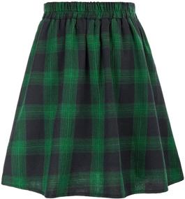 img 3 attached to Belle Poque Girls' Clothing: Green Skirts of Ideal Length