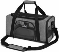 🐾 wakytu tsa approved pet carrier for small to medium cats and dogs - adequate ventilation, 4 mesh windows, 3 entrances, locking safety zippers - padded shoulder and carrying strap logo