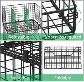 img 1 attached to X-cosrack Stackable Wire Baskets: Pantry Storage & Organization with Removable Dividers