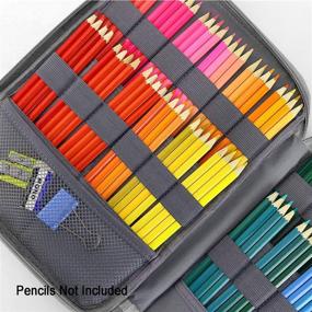 img 1 attached to 🖍️ YOUSHARES 192 Slots Grey Fox Colored Pencil Case – Premium Organizer for Prismacolor Watercolor Pencils, Gel Pens – Ideal for Students & Artists