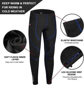 img 3 attached to 🚴 High-Quality Men's Cycling Bike Pants with 3D Padded Winter Thermal Technology - Ideal for Outdoor Riding, Bicycle Leggings Included