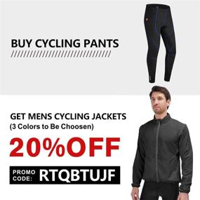 img 1 attached to 🚴 High-Quality Men's Cycling Bike Pants with 3D Padded Winter Thermal Technology - Ideal for Outdoor Riding, Bicycle Leggings Included