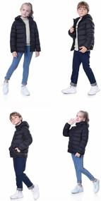 img 1 attached to 🧥 Hooded Puffer Jackets for Boys and Girls - Lightweight and Packable - Autumn and Winter Coat, Warm and Comfy: Ultimate Outerwear for Kids
