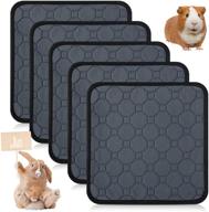 🐹 jetec 5-pack reusable guinea pig cage liners | highly absorbent & anti-slip guinea pig bedding | waterproof pet training pads for small rabbits, hamsters, rats логотип