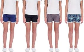 img 3 attached to 🏃 Hind Kids Girls 4-Pack Performance Shorts: Perfect for Athletic and Running Activewear