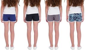 img 1 attached to 🏃 Hind Kids Girls 4-Pack Performance Shorts: Perfect for Athletic and Running Activewear