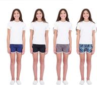 🏃 hind kids girls 4-pack performance shorts: perfect for athletic and running activewear logo