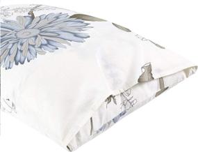 img 1 attached to Wake In Cloud - Set of 2 Floral Botanical Printed King Size Pillowcases, 100% Cotton (20x36 Inches)