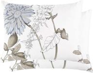 wake in cloud - set of 2 floral botanical printed king size pillowcases, 100% cotton (20x36 inches) logo